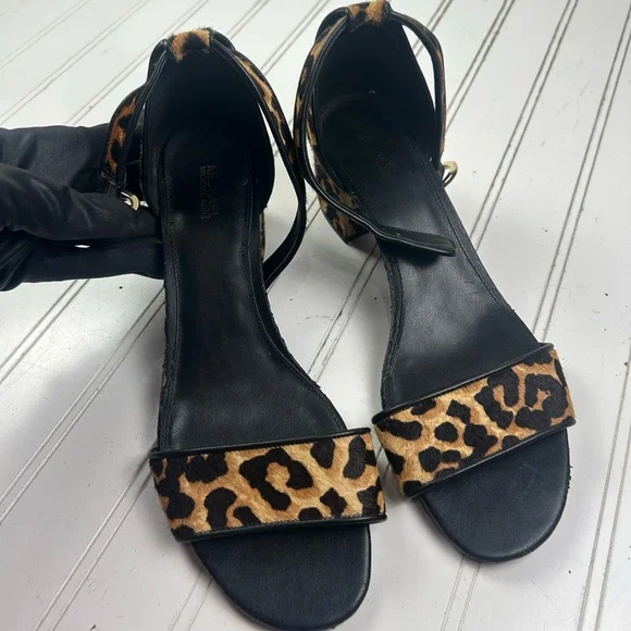 Michael Kors Leopard Print Lena Flex Mid Sandals Block Heels Women’s Size 9.5M - Picture 11 of 11